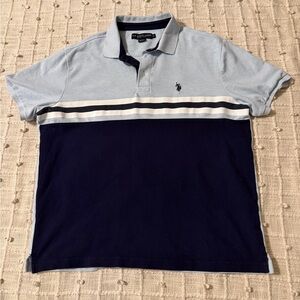 U.S. Polo Assn. Two-Tone Blue Polo Shirt